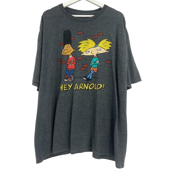Nickelodeon t-shirt 3XL Hey Arnold Gerald graphic tee mens grey - Picture 6 of 6